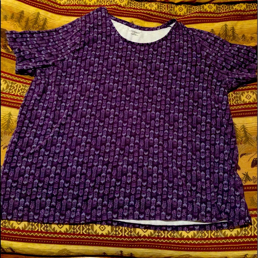 Catherine’s purple w- arrows top